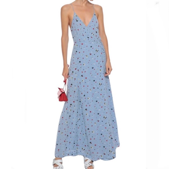 Ganni Dainty Georgette Serenity Maxi Dress Medium - Picture 3 of 9